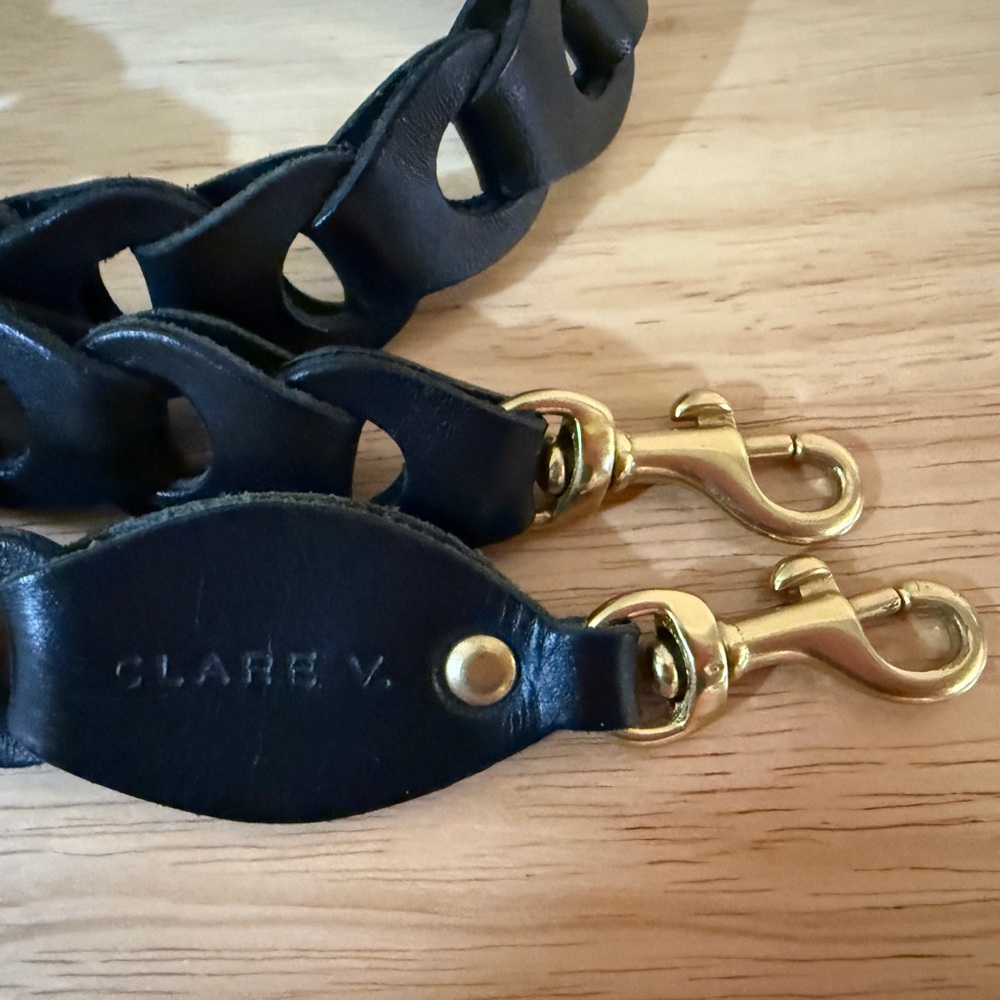 Clare V. Black Leather Crossbody Strap - Picture 3 of 4